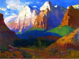 Pinnacle Rock Utah b by Franz Bischoff, hand-painted oil painting reproduction