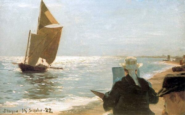 Pintores en la playa by Peder Severin Krøyer, hand-painted oil painting reproduction