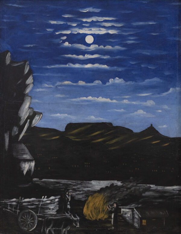 Arsenal Mountain At Night by Niko Pirosmani, hand-painted oil painting reproduction