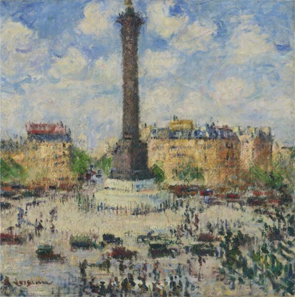 Place de la Bastille by Gustave Loiseau, hand-painted oil painting reproduction