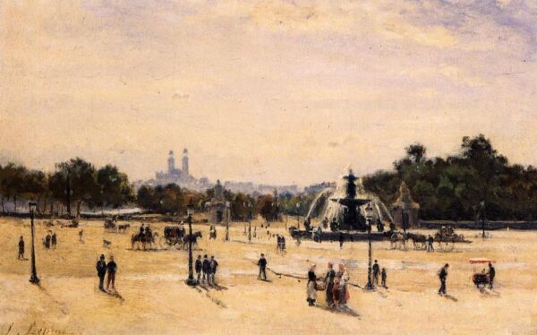 Place de la Concord by Stanislas Lépine, hand-painted oil painting reproduction