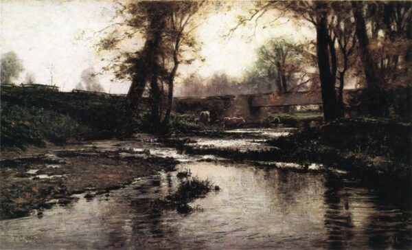 Pleasant Run by Theodore Clement Steele, hand-painted oil painting reproduction