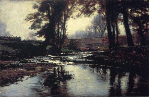 Pleasant Run II by Theodore Clement Steele, hand-painted oil painting reproduction