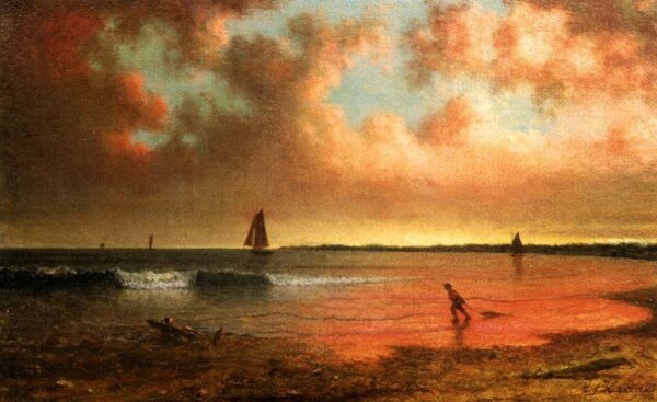 Point Judith by Martin Johnson Heade, hand-painted oil painting reproduction