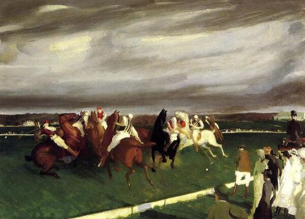 Polo at Lakewood by George Bellows, hand-painted oil reproduction