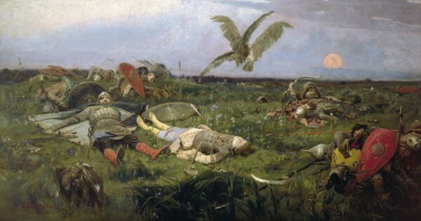 The Field of Igor Svyatoslavich’s Battle with the Polovtsy by Viktor Vasnetsov, hand-painted oil painting reproduction
