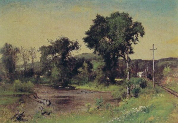 Pompton Junction by George Inness, hand-painted oil painting reproduction