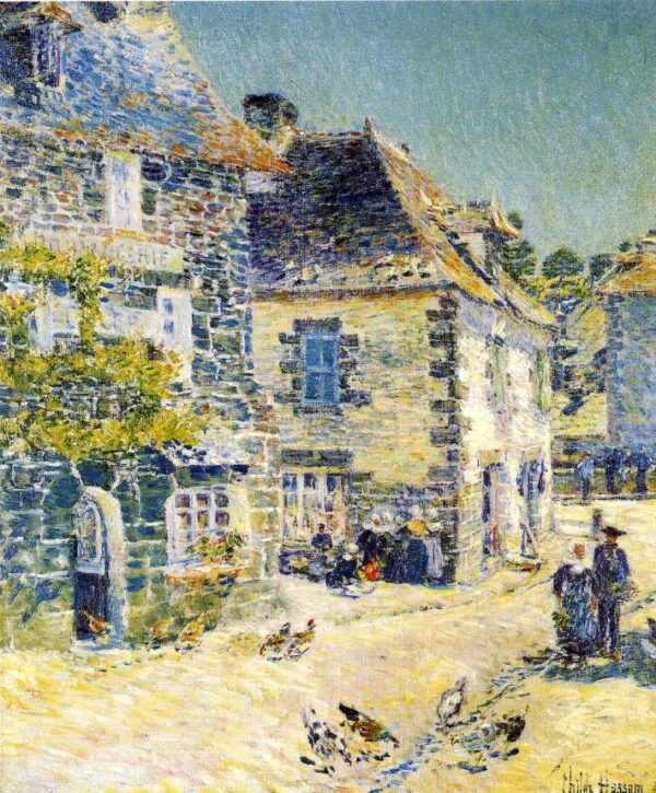 Pont-Aven, Noon Day by Frederick Childe Hassam, hand-painted oil painting reproduction