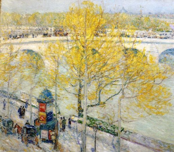 Pont Royal, Paris by Frederick Childe Hassam, hand-painted oil painting reproduction
