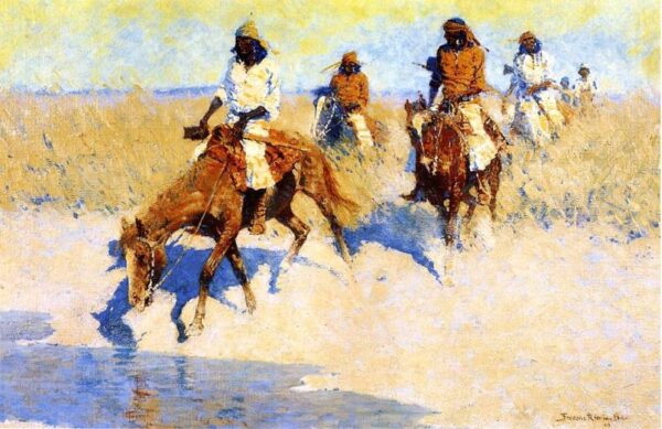 Pool in the Desert by Frederic Remington, hand-painted oil painting reproduction