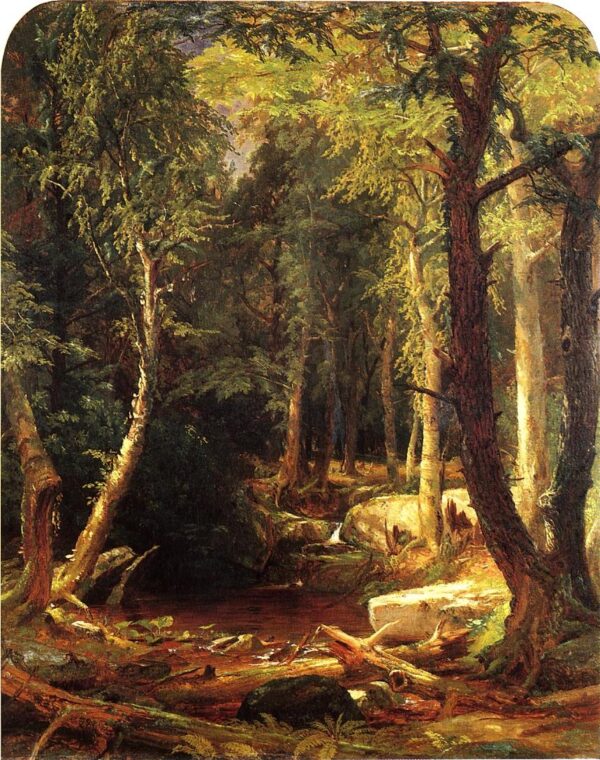 Pool in the Woods by Jasper Francis Cropsey, hand-painted oil painting reproduction