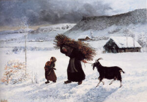Poor Woman of the Village by Gustave Courbet, hand-painted oil painting reproduction