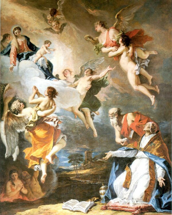 Pope Gregory the Great Saving the Souls of Purgatory by Sebastiano Ricci, hand-painted oil painting reproduction
