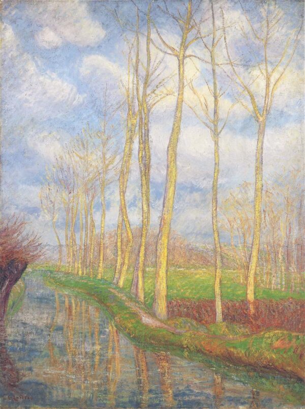 Poplars by Gustave Loiseau, hand-painted oil painting reproduction