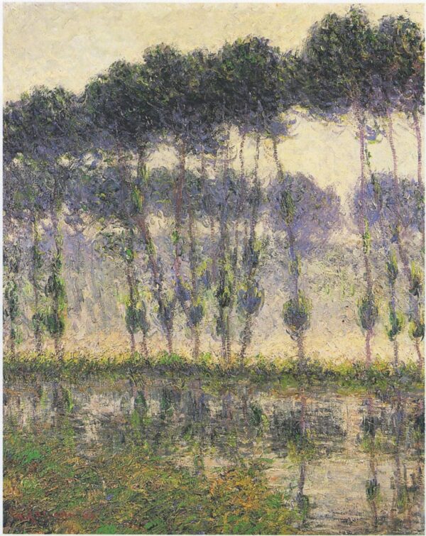 Poplars by the Eau River by Gustave Loiseau, hand-painted oil painting reproduction