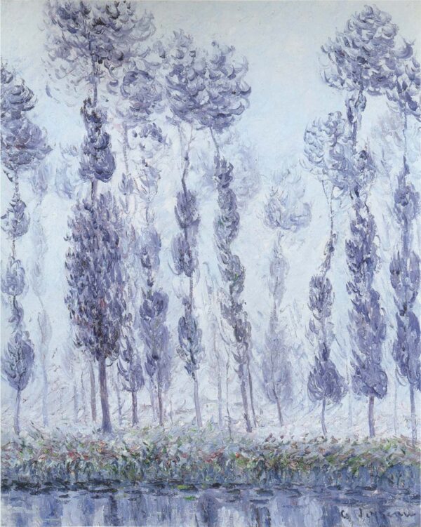 Poplars by the Eure River by Gustave Loiseau, hand-painted oil painting reproduction