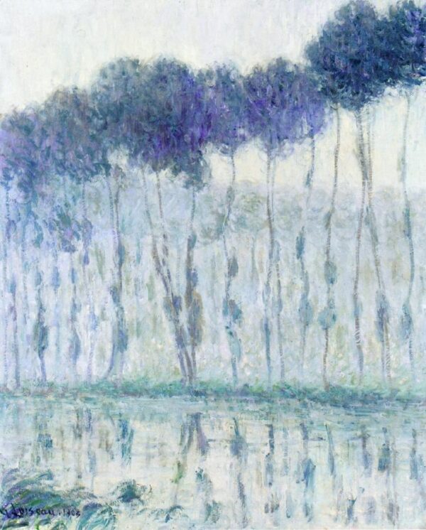 Poplars on the Banks of the Eure by Gustave Loiseau, hand-painted oil painting reproduction