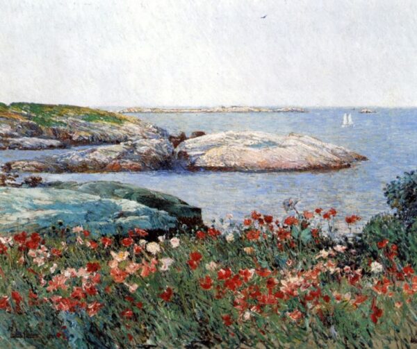 Poppies, Isles of Shoals III by Frederick Childe Hassam, hand-painted oil painting reproduction
