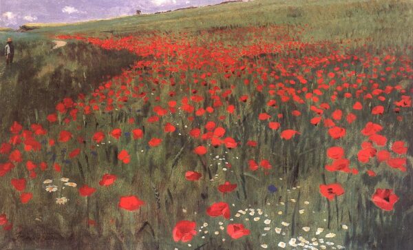 Poppies in the Field by Pál Szinyei Merse, hand-painted oil painting reproduction