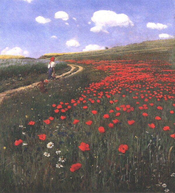 Poppies in the Field II by Pál Szinyei Merse, hand-painted oil painting reproduction