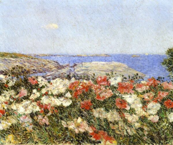 Poppies on the Isles of Shoals by Frederick Childe Hassam, hand-painted oil painting reproduction