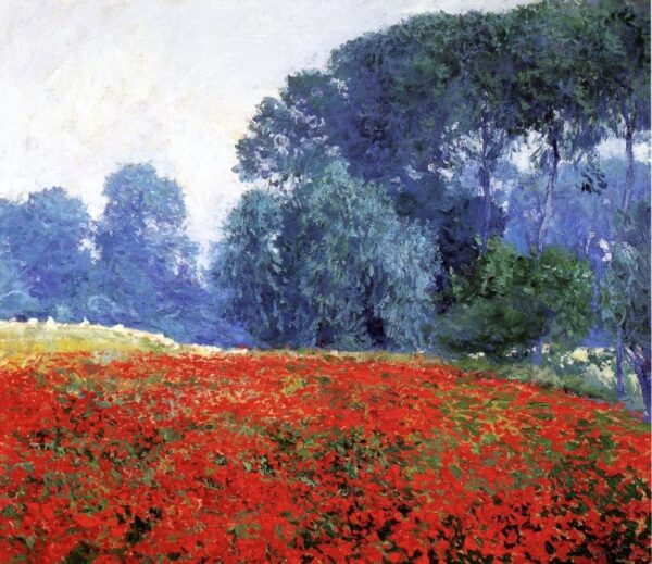 Poppy Field by Guy Rose, hand-painted oil painting reproduction