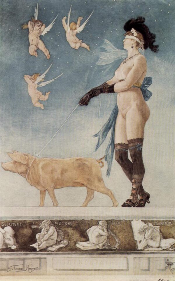 Pornocrates by Félicien Rops, hand-painted oil painting reproduction