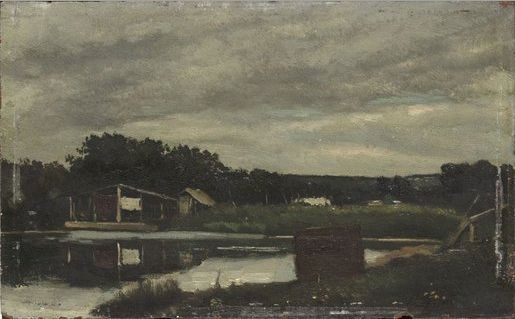 Port-Marly by François Bonvin, hand-painted oil reproduction