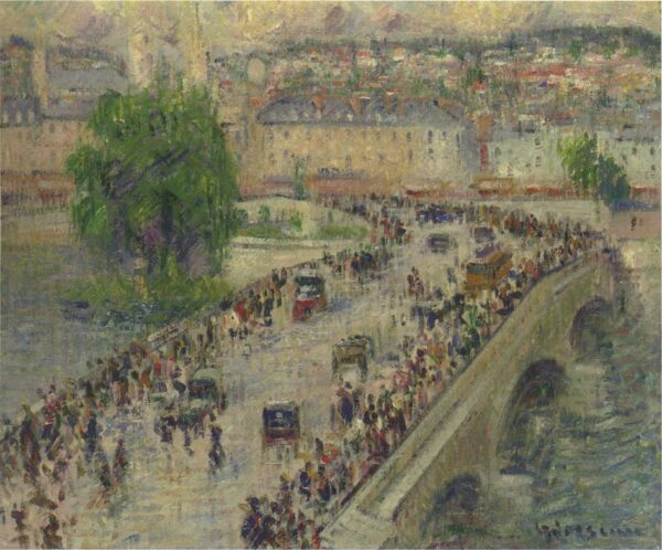 Port Corneille at Rouen by Gustave Loiseau, hand-painted oil reproduction