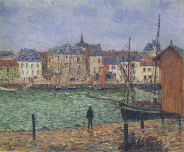 Port Pornic by Gustave Loiseau, hand-painted oil painting reproduction