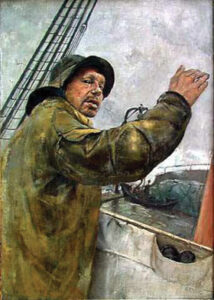 Port Side by Christian Krohg, hand-painted oil painting reproduction