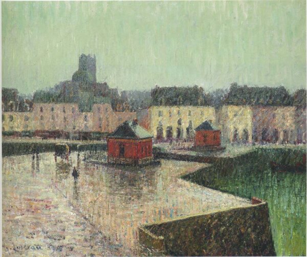 Port at Dieppe III by Gustave Loiseau, hand-painted oil reproduction