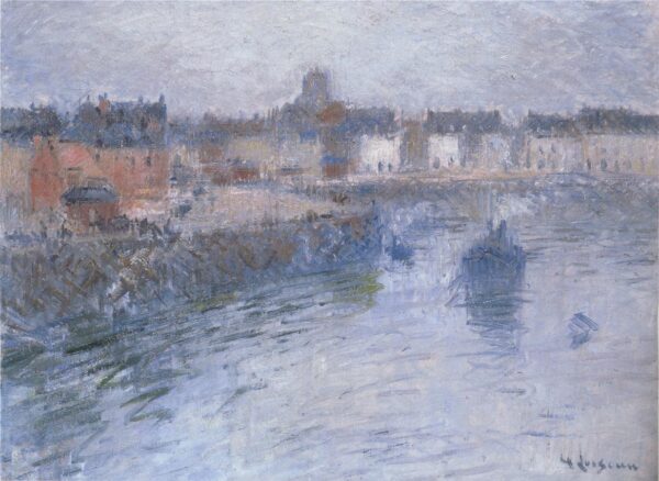 Port of Dieppe by Gustave Loiseau, hand-painted oil painting reproduction