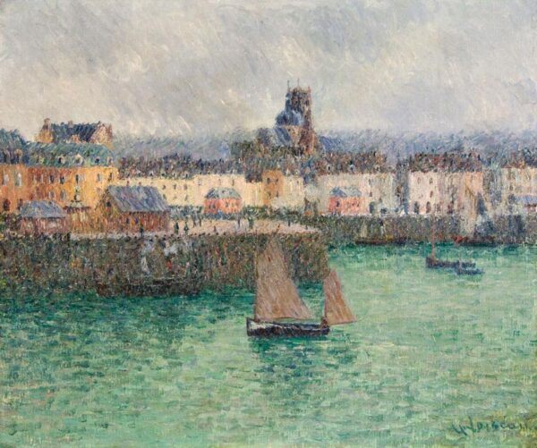 Port of Dieppe II by Gustave Loiseau, hand-painted oil painting reproduction