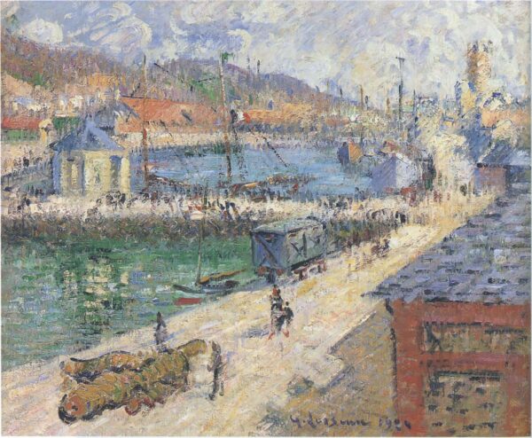Port of Fecamp II by Gustave Loiseau, hand-painted oil painting reproduction