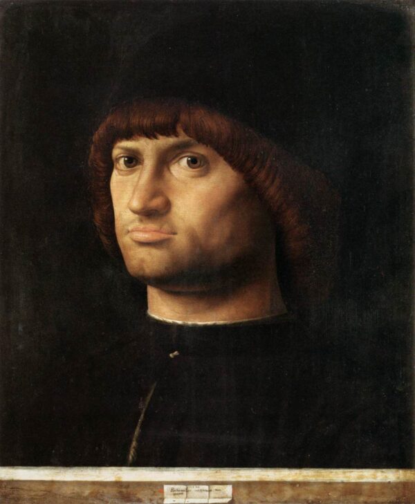 Portrait of a Man (Il Condottiere) by Antonello da Messina, hand-painted oil painting reproduction