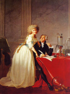 Portrait of Monsieur Lavoisier and His Wife by Jacques-Louis David, hand-painted oil painting reproduction