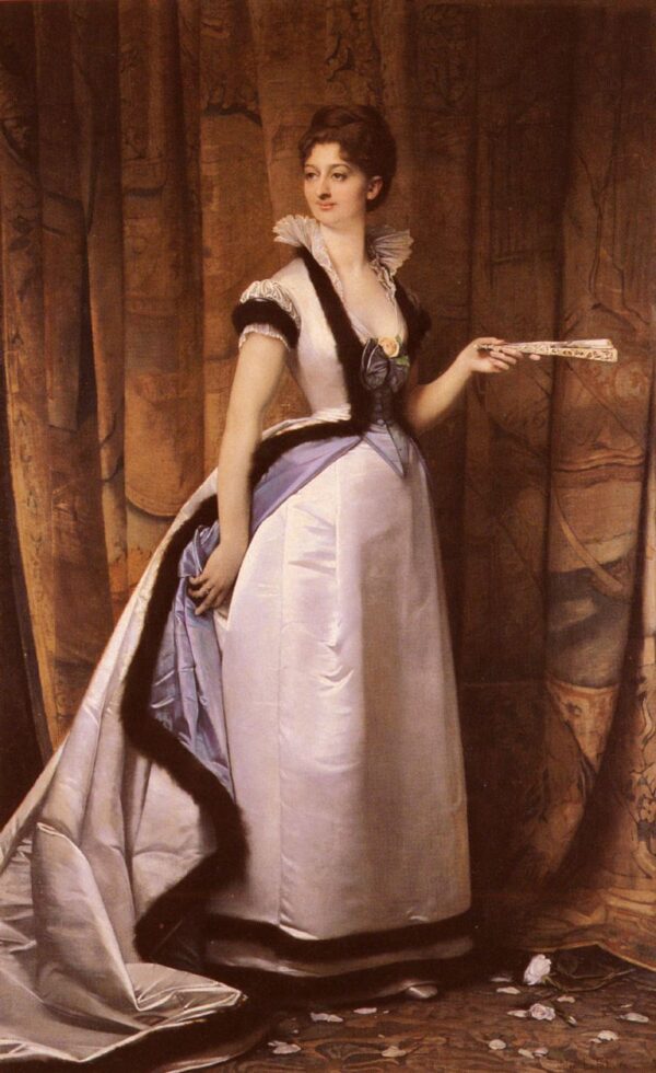 Portrait Of A Woman by Jules Joseph Lefebvre, hand-painted oil painting reproduction