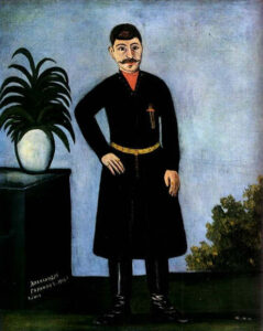 Portrait Of Alexander Garanov by Niko Pirosmani, hand-painted oil painting reproduction