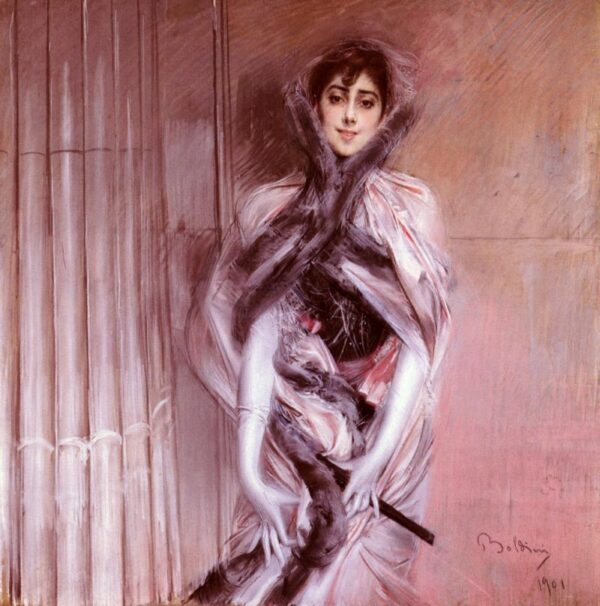 Portrait Of Emiliana Concha De Ossa by Giovanni Boldini, hand-painted oil painting reproduction