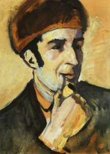 Portrait Of Franz Marc by August Macke, hand-painted oil painting reproduction