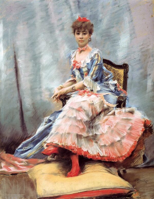 Portrait Of Laure Hayman by Julius LeBlanc Stewart, hand-painted oil painting reproduction