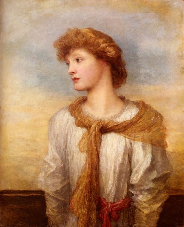 Portrait Of Miss Lilian Macintosh by George Frederic Watts, hand-painted oil painting reproduction