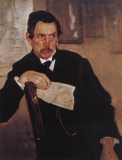 Portrait of A. Kasyanov by Valentin Alexandrovich Serov, hand-painted oil reproduction