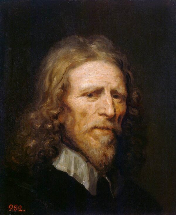 Portrait of Abraham van der Doort by William Dobson, hand-painted oil painting reproduction