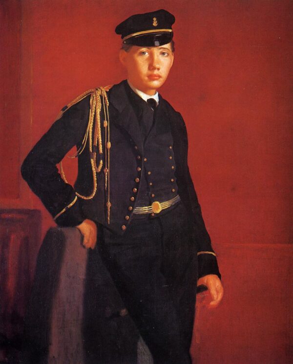Portrait of Achille de Gas in Uniform by Edgar Degas, hand-painted oil painting reproduction