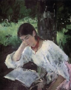 Portrait of Adelaida Simonovich by Valentin Alexandrovich Serov, hand-painted oil painting reproduction