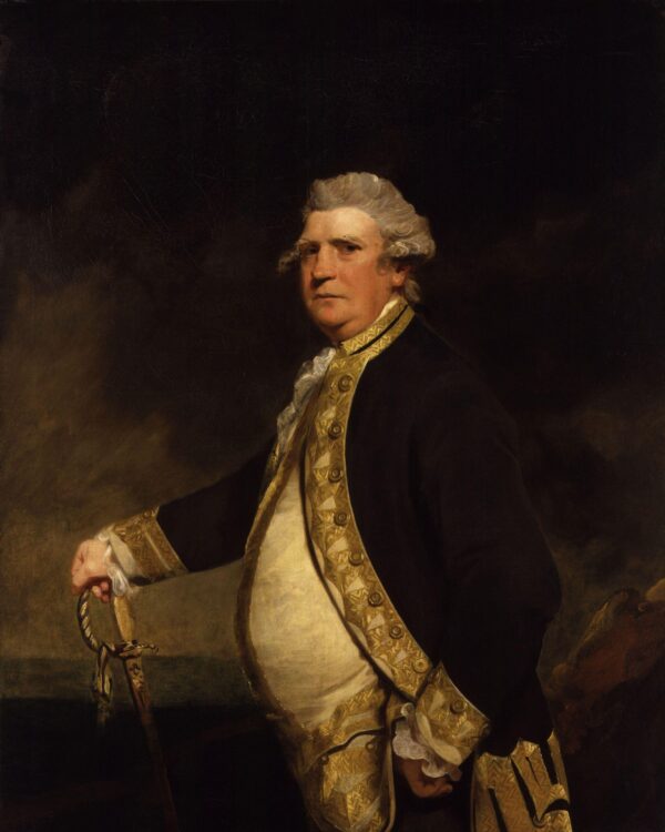 Portrait of Admiral Augustus Keppel by Joshua Reynolds, hand-painted oil painting reproduction