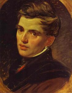 Portrait of Alexander Bruloff by Karl Briullov, hand-painted oil painting reproduction