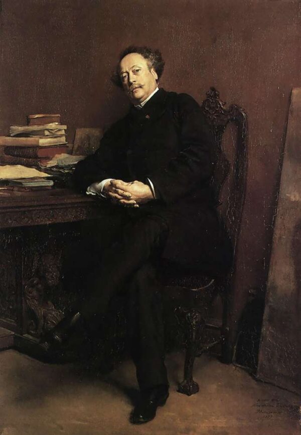 Portrait of Alexandre Dumas Jr. by Jean-Louis Ernest Meissonier, hand-painted oil painting reproduction